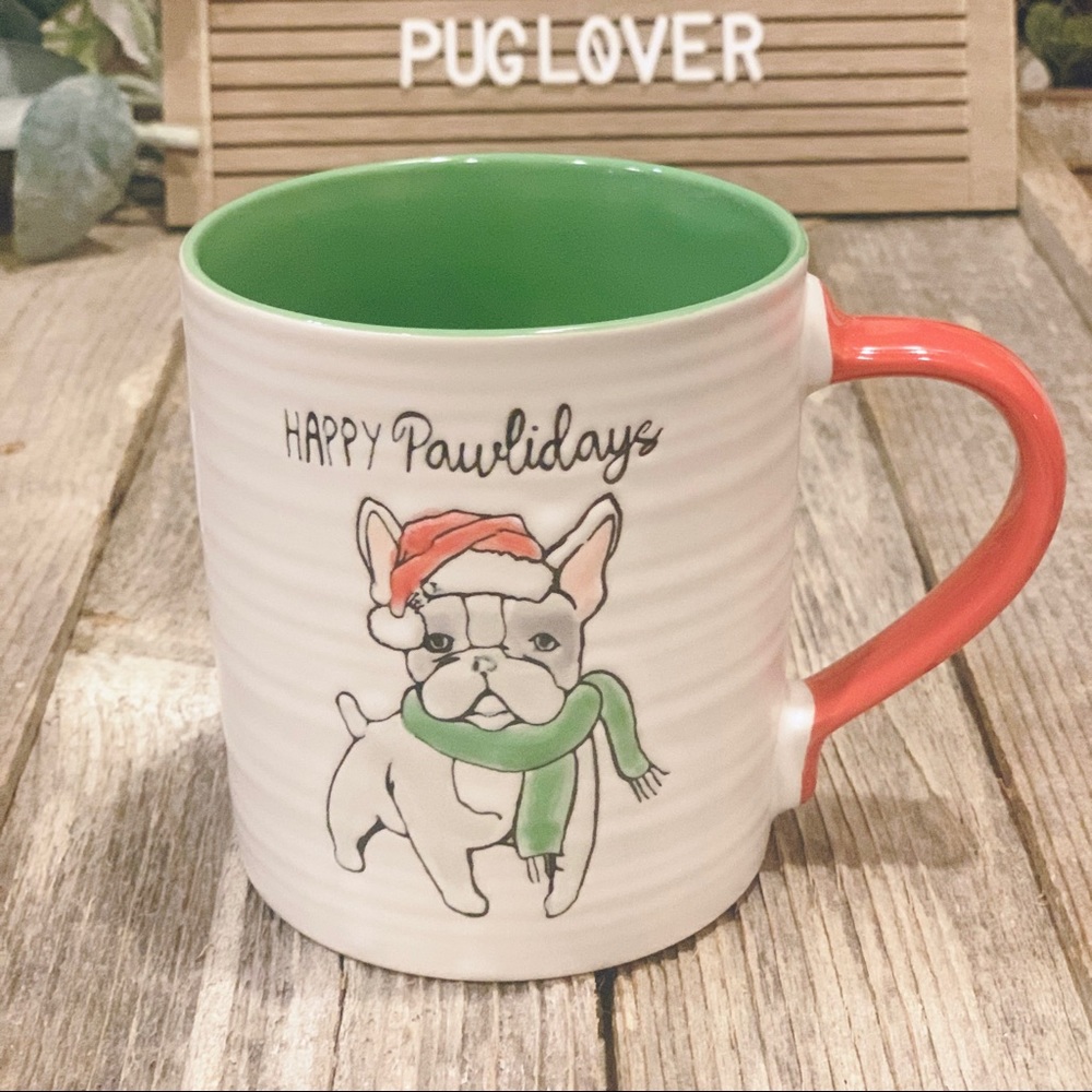 Boston Terrier / Frenchie Mug { HAPPY PAWLIDAYS }